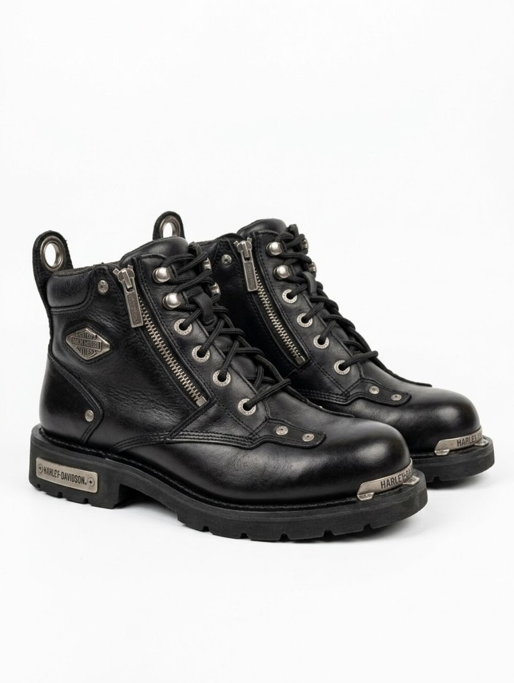 Harley-Davidson Black Leather Motorcycle Biker Boots Women’s 9